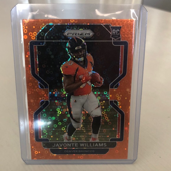 Javonte Williams orange disco RC card - Picture 1 of 2